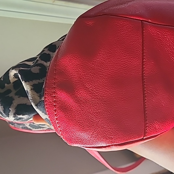Coach Leopard Print Purse, Red Trim - Picture 10 of 10